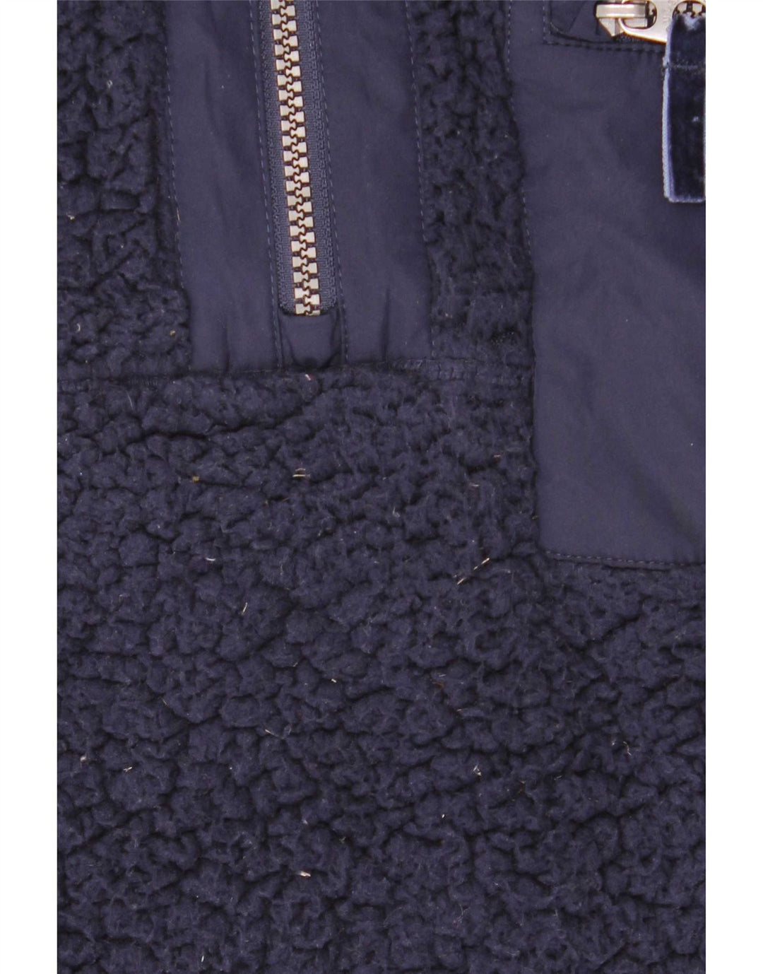 Joules Womens Zip Neck Fleece Jumper UK 14 Large Navy Blue Polyester