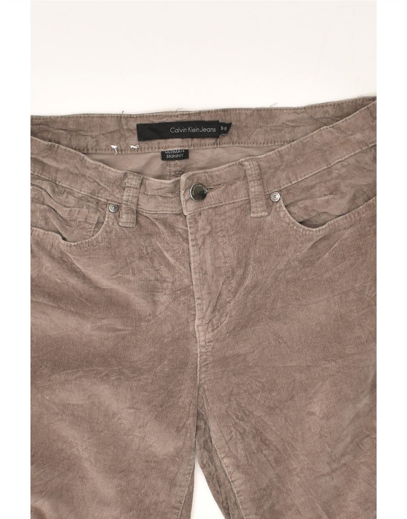 CALVIN KLEIN Womens Ultimate Skinny Corduroy Trousers W28 L30  Brown | Vintage Calvin Klein | Thrift | Second-Hand Calvin Klein | Used Clothing | Messina Hembry 