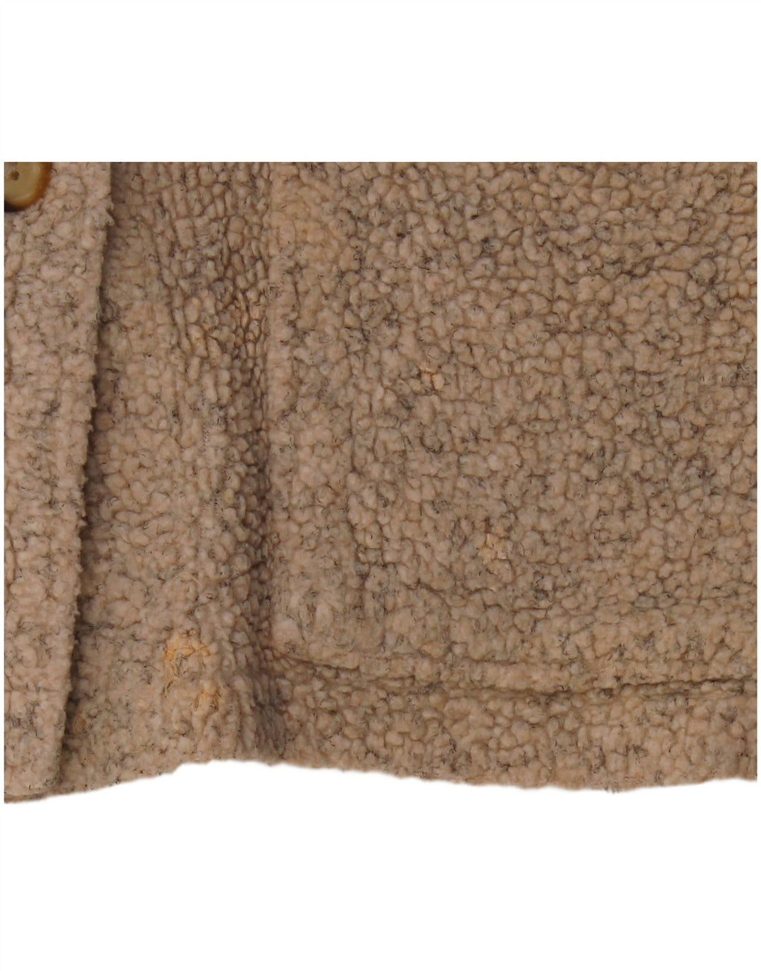 Columbia Womens Oversized Fleece Jacket UK 10 Small Beige Acrylic