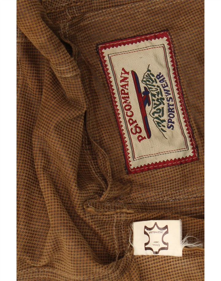 VINTAGE Mens 2 Button Suede Blazer Jacket UK 42 XL Brown Leather