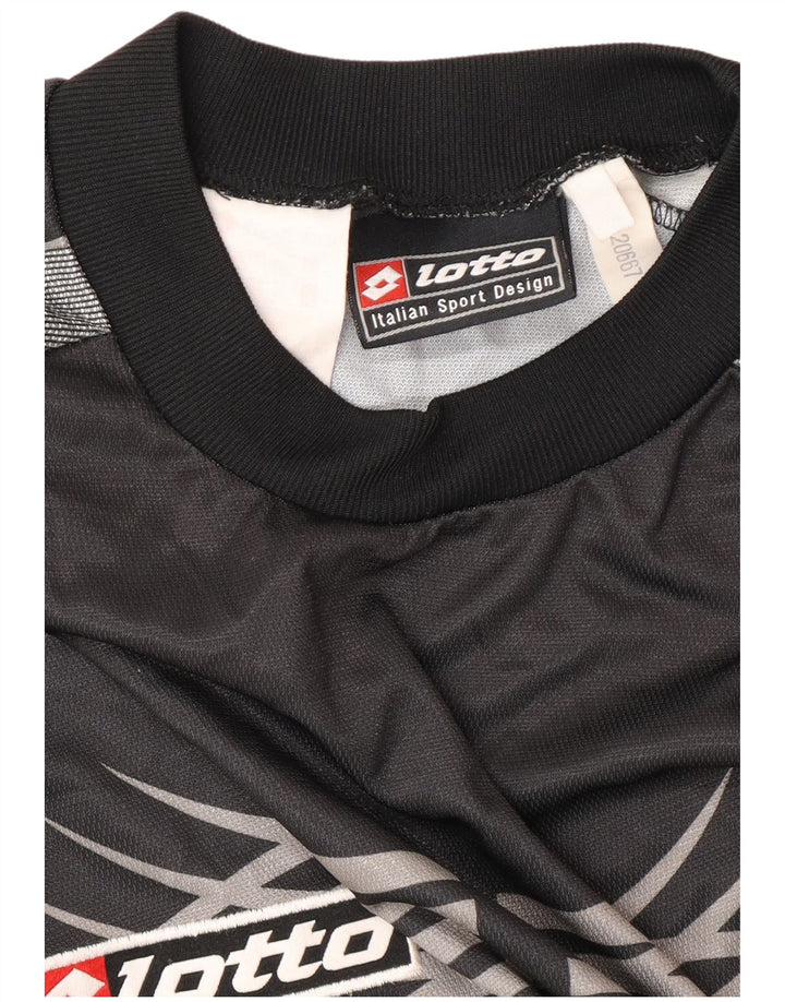 LOTTO Mens  Juventus 2001-2002 Home Graphic Jersey Top Large Black Sports