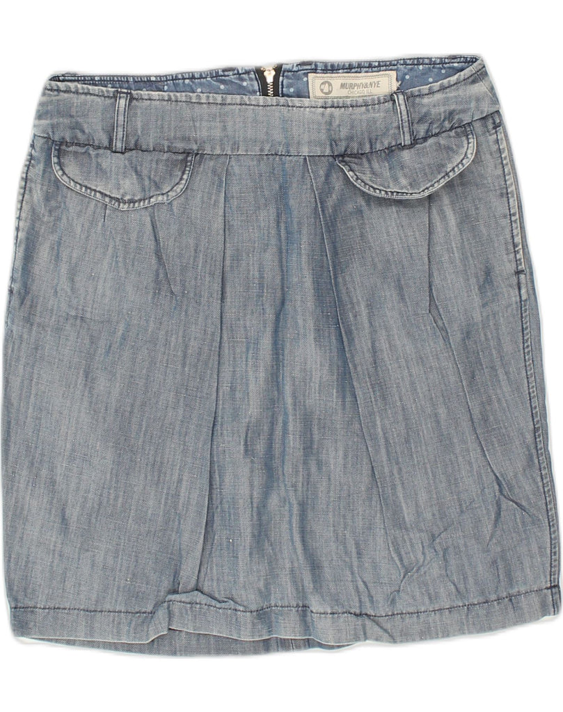 MURPHY & NYE Womens Denim Skirt W28 Medium Blue | Vintage Murphy & Nye | Thrift | Second-Hand Murphy & Nye | Used Clothing | Messina Hembry 