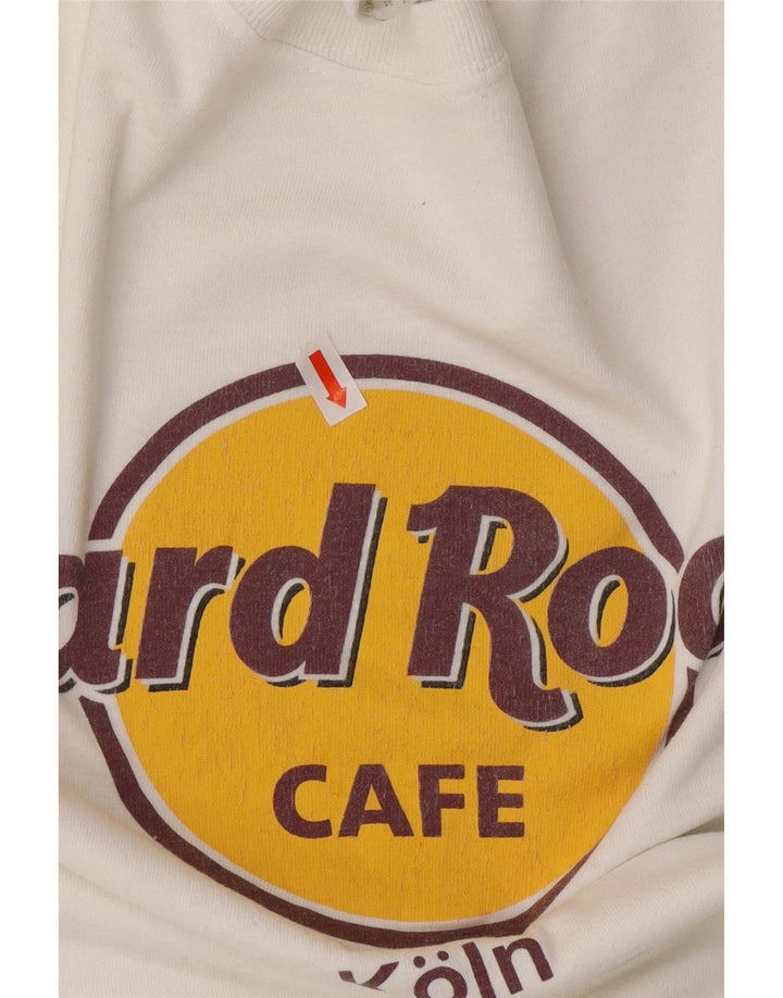 HARD ROCK CAFE Mens Koln Graphic T-Shirt Top Large White Cotton Vintage Hard Rock Cafe and Second-Hand Hard Rock Cafe from Messina Hembry 