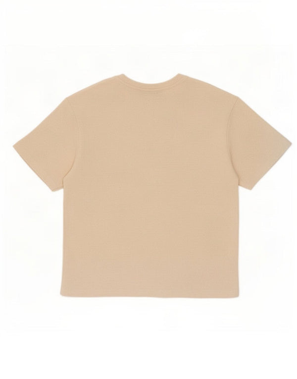 Zara Womens T-Shirt Top UK 10 Small Beige Viscose