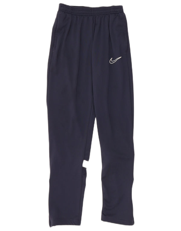 Nike Boys Dri Fit Tracksuit Trousers 13-14 Years XL Navy Blue Colourblock