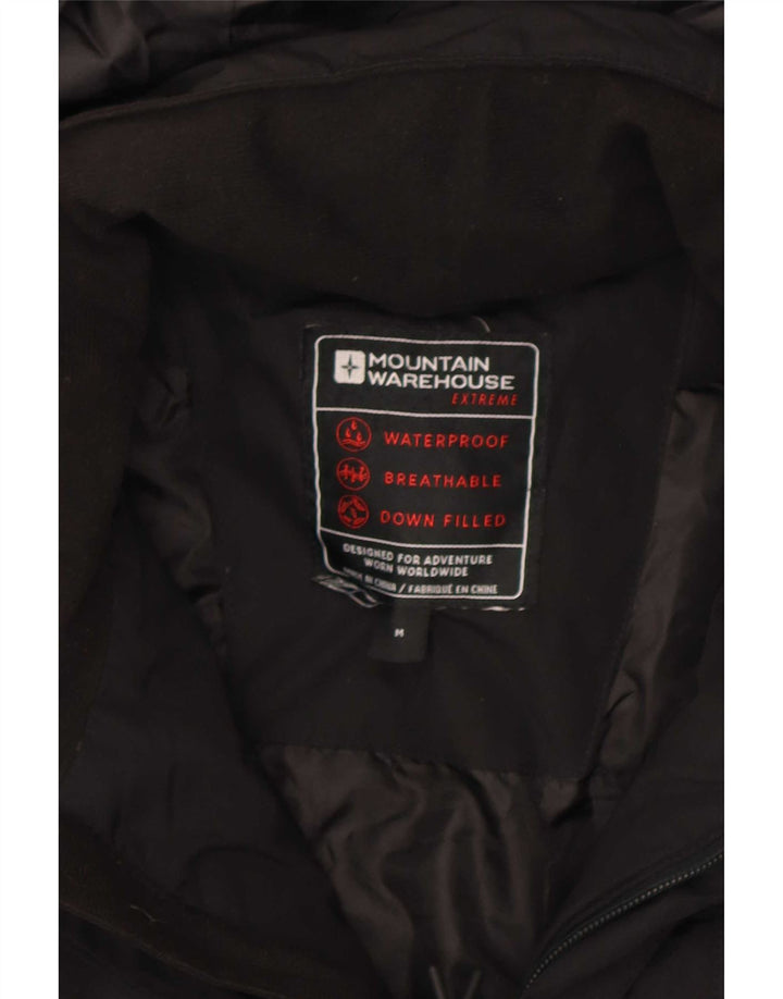 Mountain Warehouse Mens Hooded Padded Coat UK 38 Medium Black Polyester