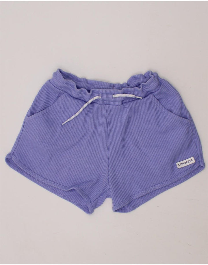 CONVERSE Girls Sport Shorts 12-13 Years Large Purple Polyester Vintage Converse and Second-Hand Converse from Messina Hembry 