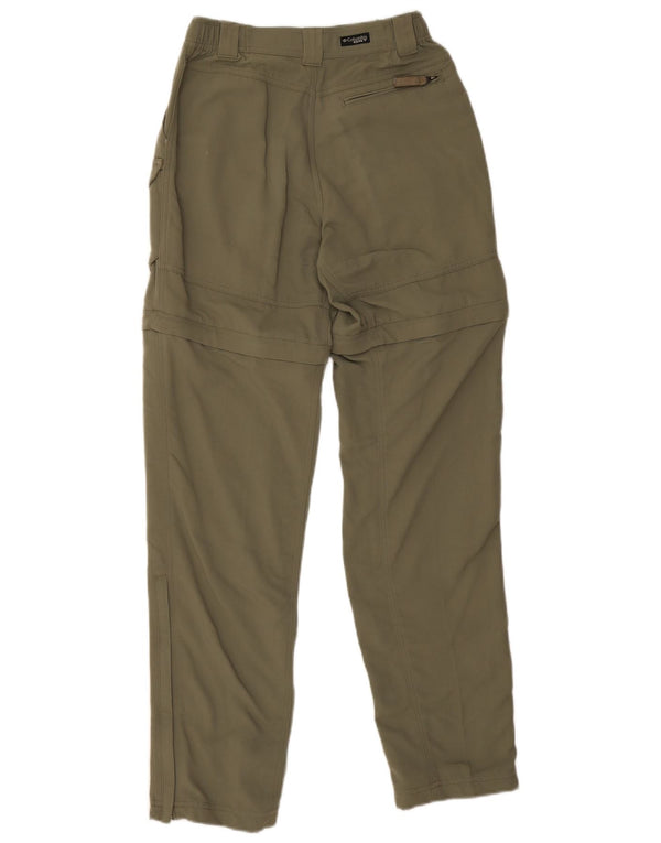 Columbia Womens Straight Cargo Trousers XS W24 L30 Khaki Nylon