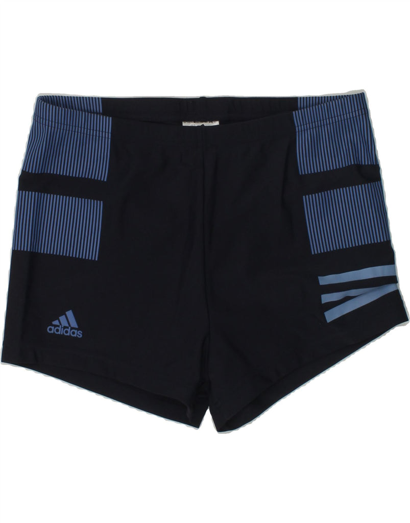 ADIDAS Boys Swimming Shorts 12-13 Years Navy Blue Colourblock Polyamide | Vintage Adidas | Thrift | Second-Hand Adidas | Used Clothing | Messina Hembry 