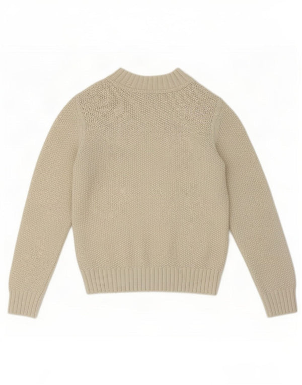 Marks & Spencer Womens Boat Neck Jumper Sweater UK 10 Small Off White