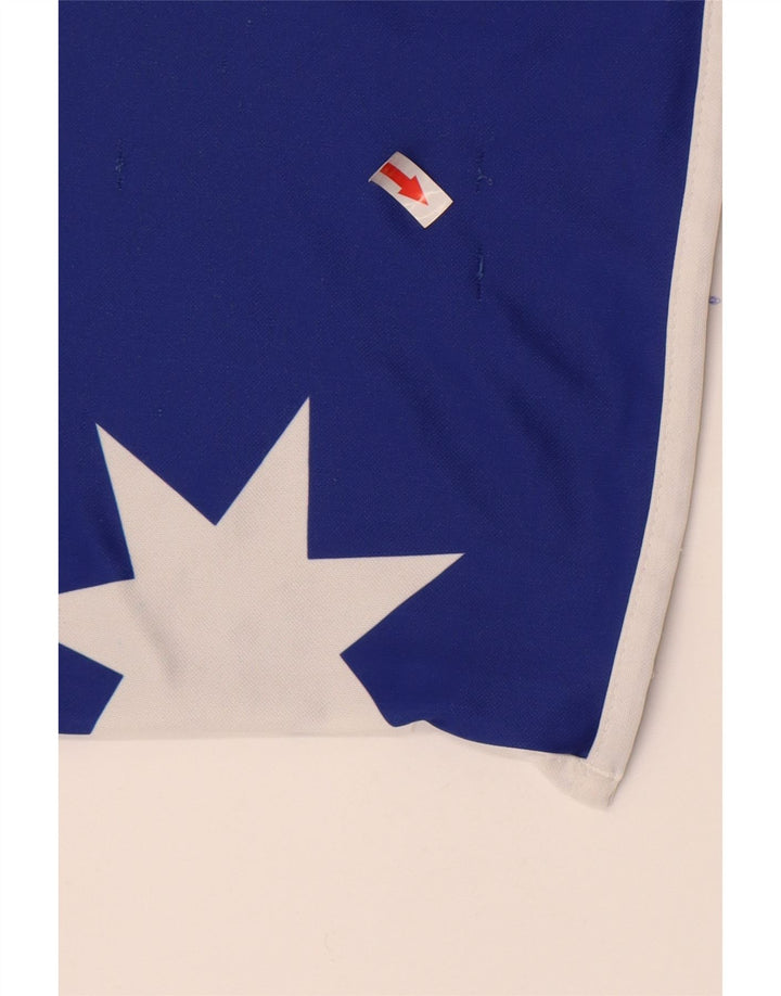 Errea Mens Graphic Sport Shorts Medium  Navy Blue Colourblock Polyester