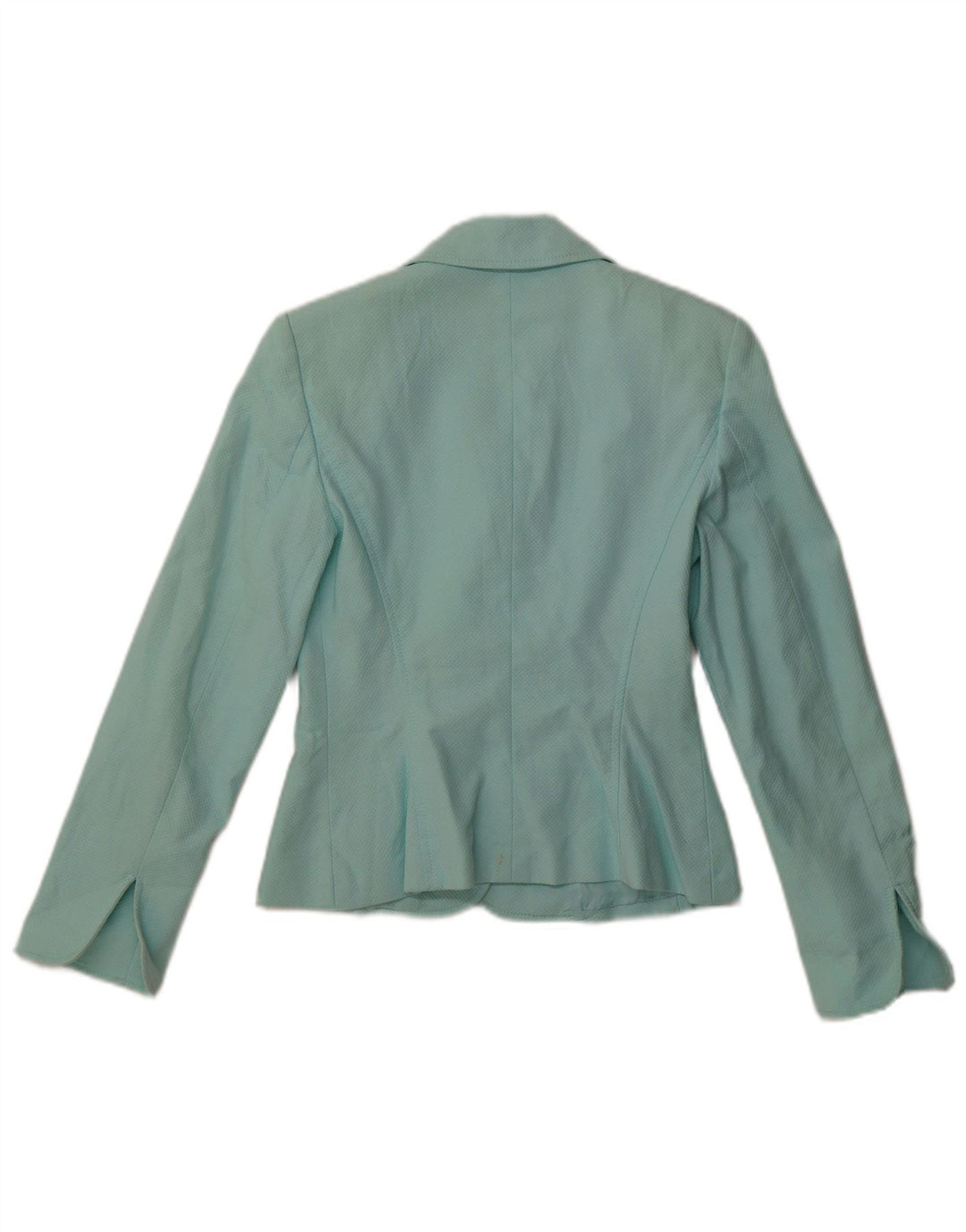 Luisa Spagnoli Womens 3 Button Blazer Jacket IT 40 Small Turquoise Cotton