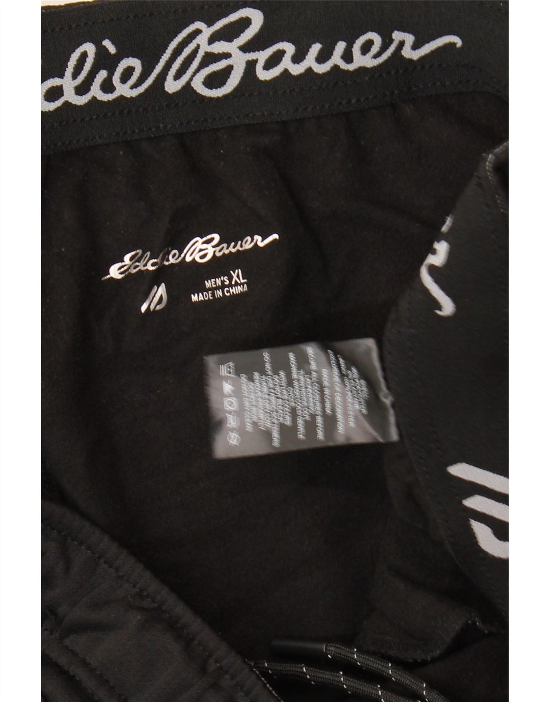 EDDIE BAUER Mens Tracksuit Trousers Joggers XL  Black Polyester