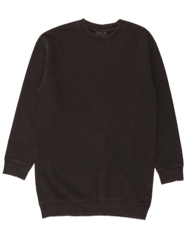 Topshop Womens Oversized Long Sleeve Jumper Dress UK 8 Small Black