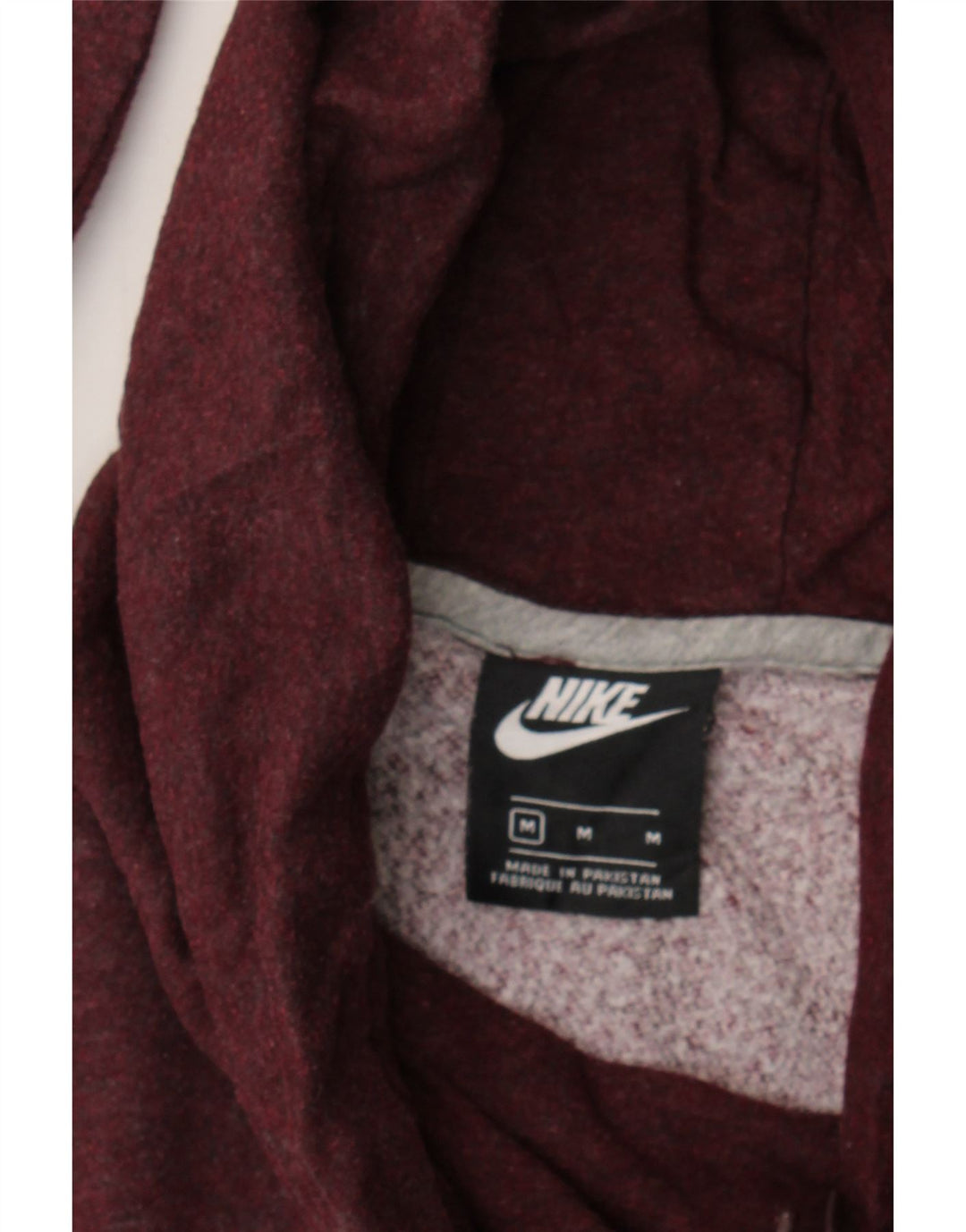 NIKE Womens Hoodie Jumper UK 14 Medium Maroon Cotton Vintage Nike and Second-Hand Nike from Messina Hembry 