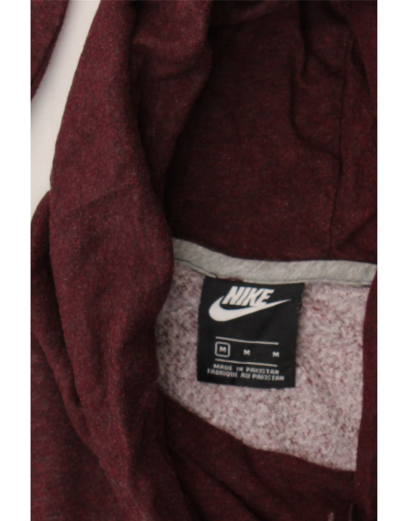 NIKE Womens Hoodie Jumper UK 14 Medium Maroon Cotton Vintage Nike and Second-Hand Nike from Messina Hembry 