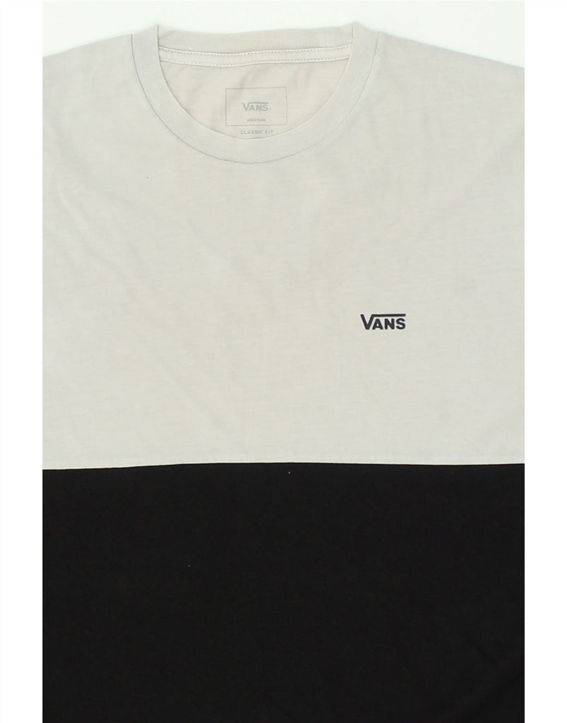 VANS Mens Classic Fit T-Shirt Top Medium Black Colourblock Cotton | Vintage Vans | Thrift | Second-Hand Vans | Used Clothing | Messina Hembry 