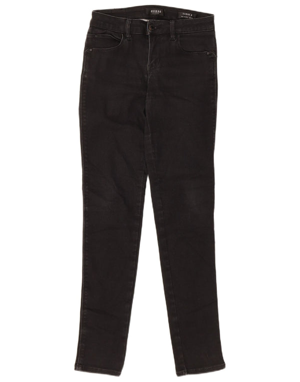 Guess Womens Curve X Mid Rise Skinny Jeans W25 L29 Black