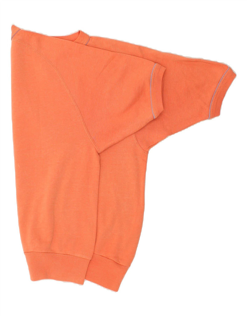 VINTAGE Womens Short Sleeve Sweatshirt Jumper Large Orange | Vintage Vintage | Thrift | Second-Hand Vintage | Used Clothing | Messina Hembry 