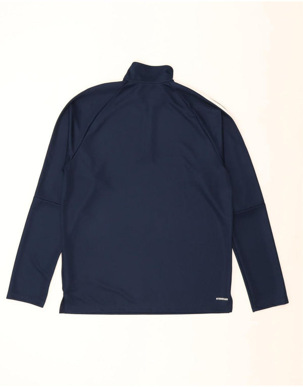 Adidas Mens Aeroready Zip Neck Pullover Tracksuit Top Large Navy Blue