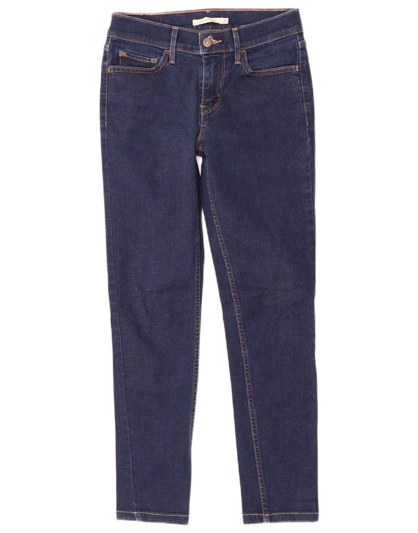 Levi's Womens 710 Super Skinny Jeans W27 L26 Navy Blue Cotton