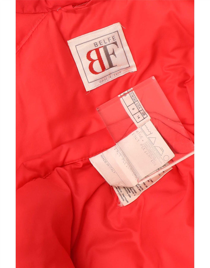 Belfe Womens Double Breasted Oversized Padded Coat UK 14 Medum Red