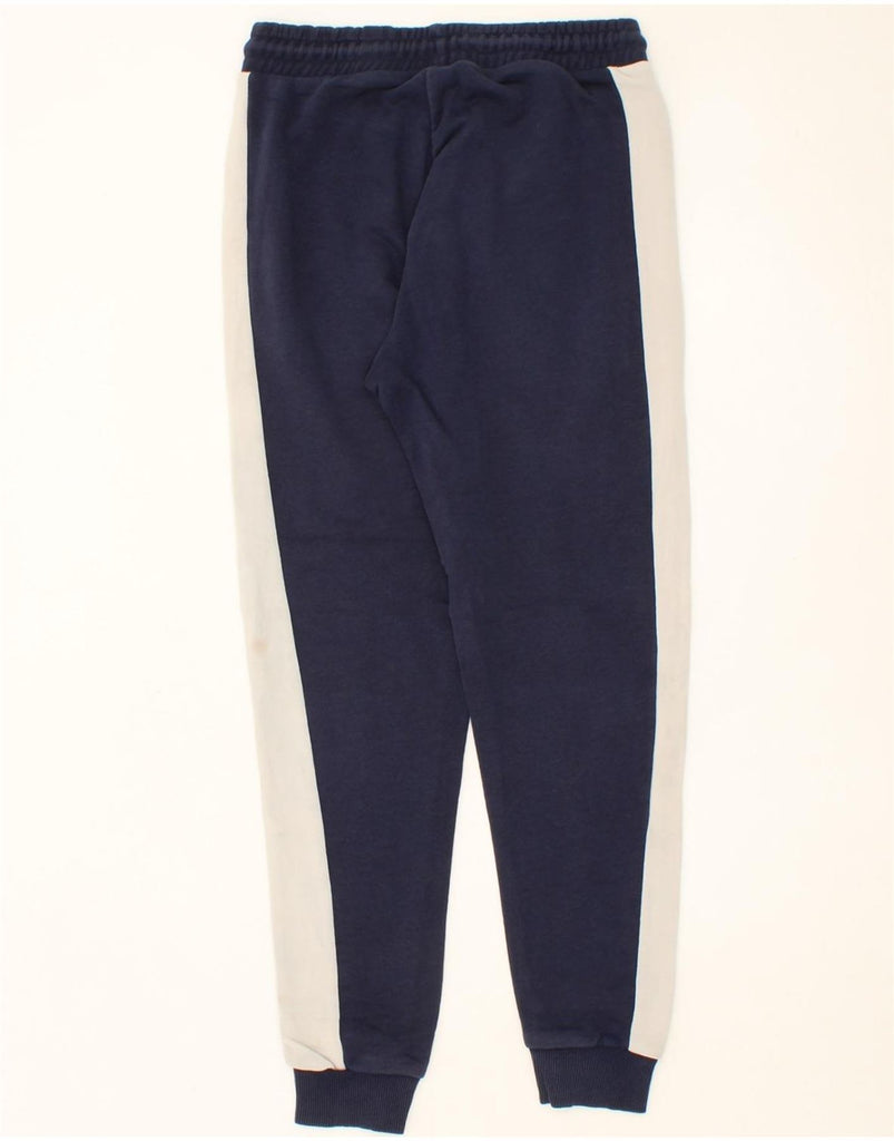 REEBOK Womens Tracksuit Trousers Joggers UK 4/6 XS  Navy Blue Colourblock Vintage Reebok and Second-Hand Reebok from Messina Hembry 