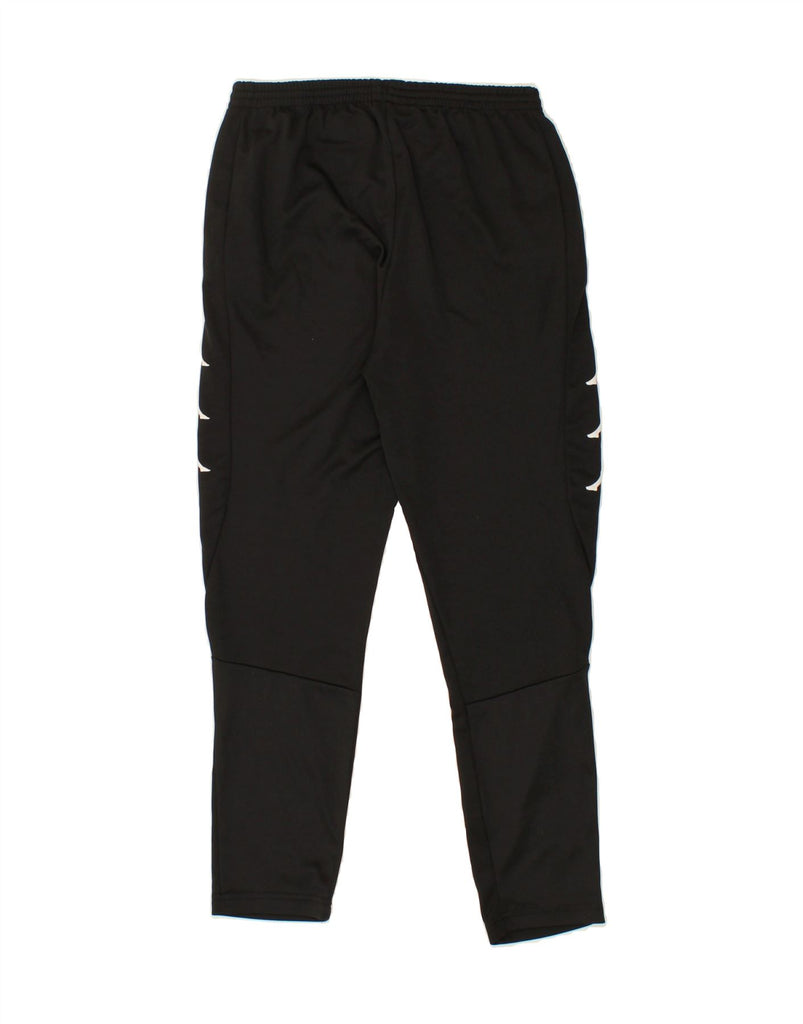 KAPPA Boys Graphic Tracksuit Trousers 13-14 Years Black Polyester Vintage Kappa and Second-Hand Kappa from Messina Hembry 