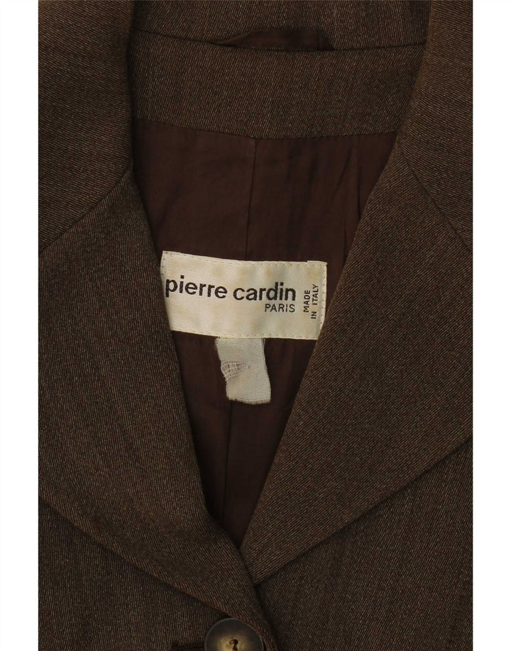 Pierre Cardin Womens 4 Button Blazer Jacket UK 14 Medium Brown