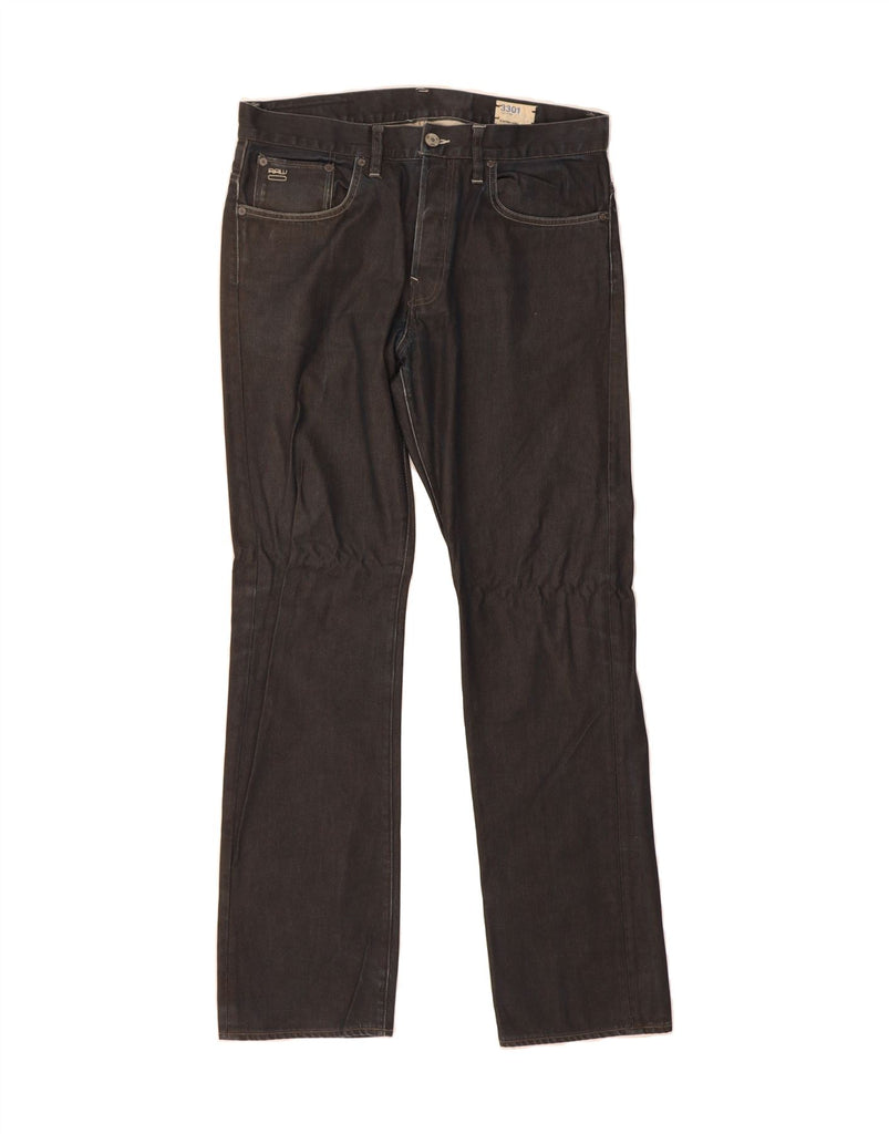 G-STAR Mens 3301 Straight Jeans W36 L34 Navy Blue Cotton Vintage G-Star and Second-Hand G-Star from Messina Hembry 