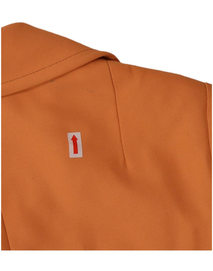 Vintage Womens 3 Button Blazer Jacket IT 42 Medium Orange Viscose