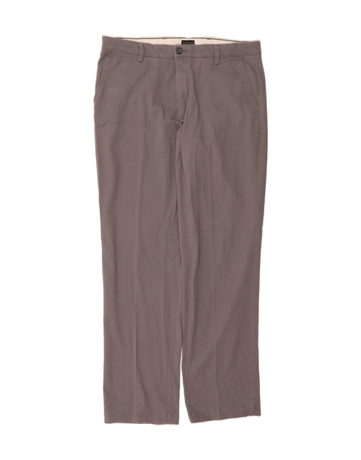 DOCKERS Mens Classic Fit Straight Chino Trousers W36 L34  Grey Polyester Vintage Dockers and Second-Hand Dockers from Messina Hembry 