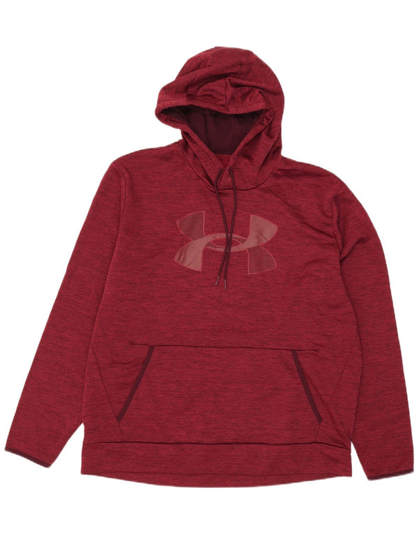 Under Armour Mens Graphic Hoodie Jumper XL Maroon Flecked Polyester