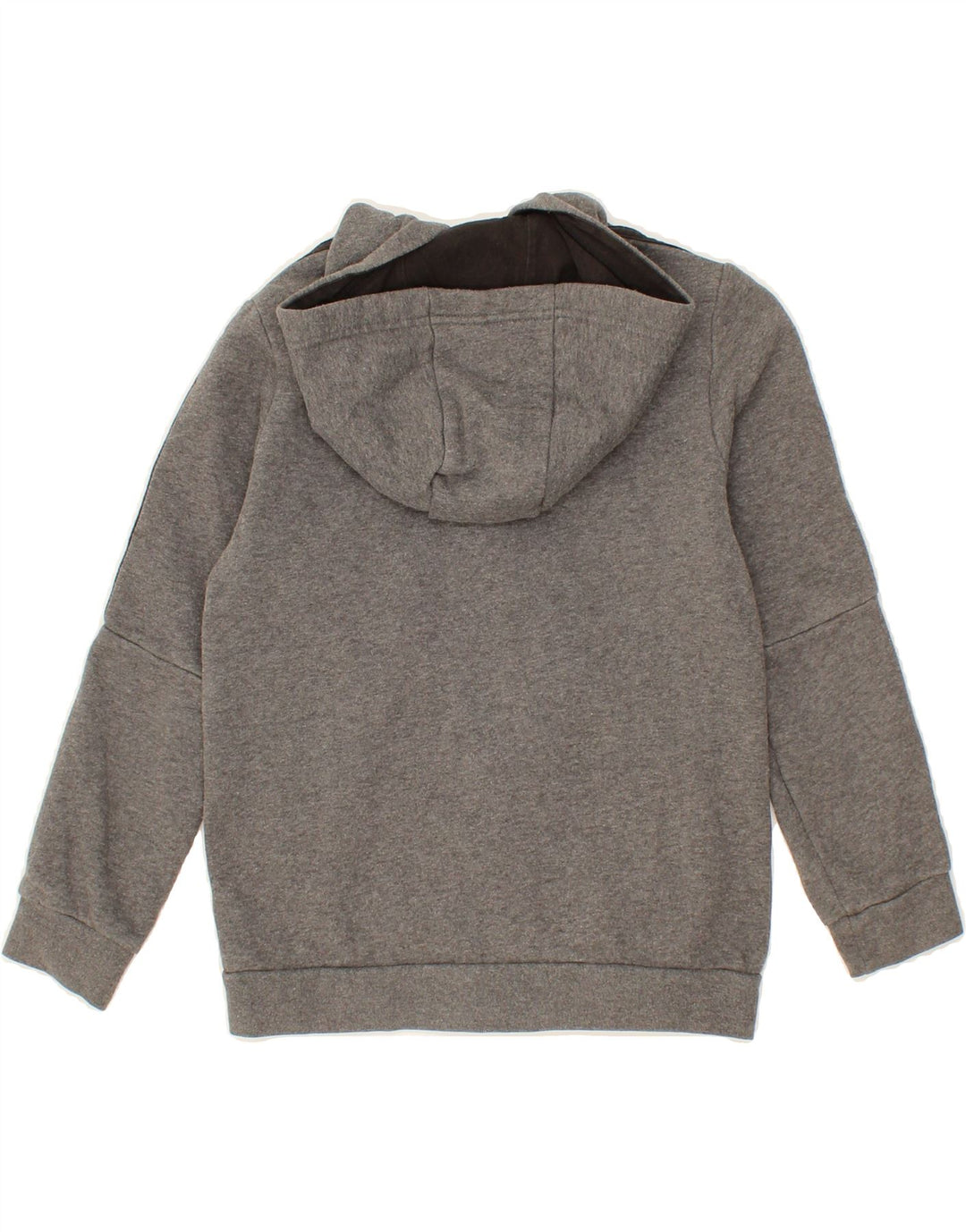 ADIDAS Boys Zip Hoodie Sweater 9-10 Years Grey Cotton Vintage Adidas and Second-Hand Adidas from Messina Hembry 