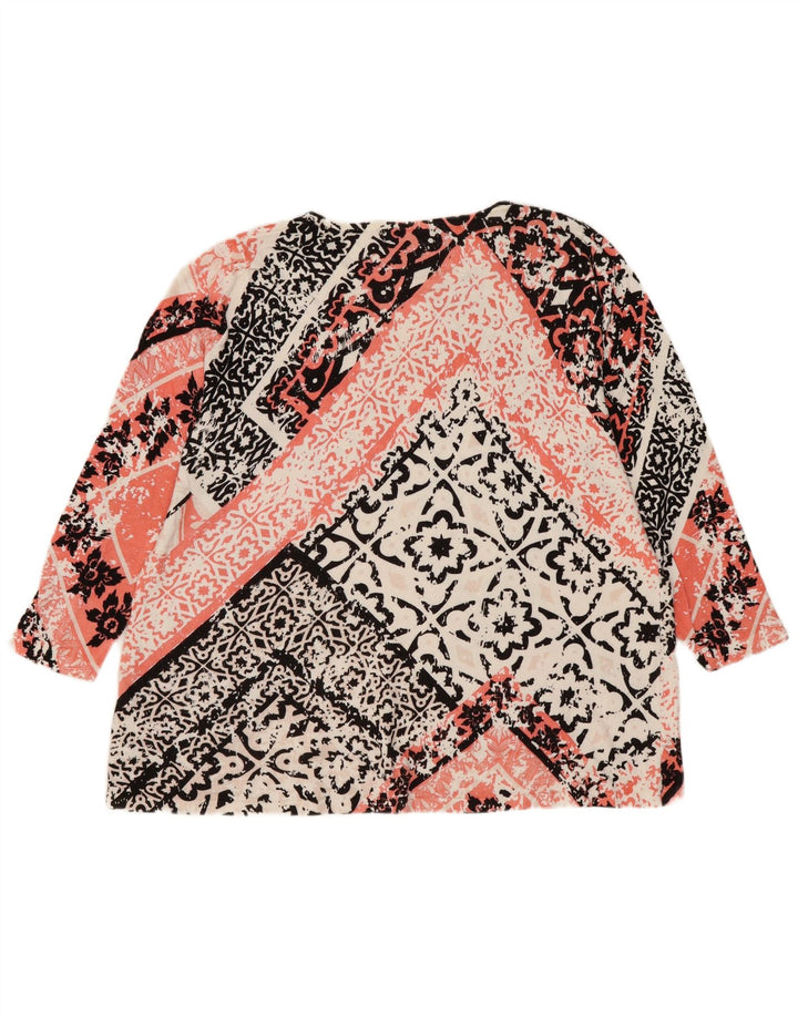 Marks & Spencer Womens Top 3/4 Sleeve UK 14 Large Multicoloured Floral