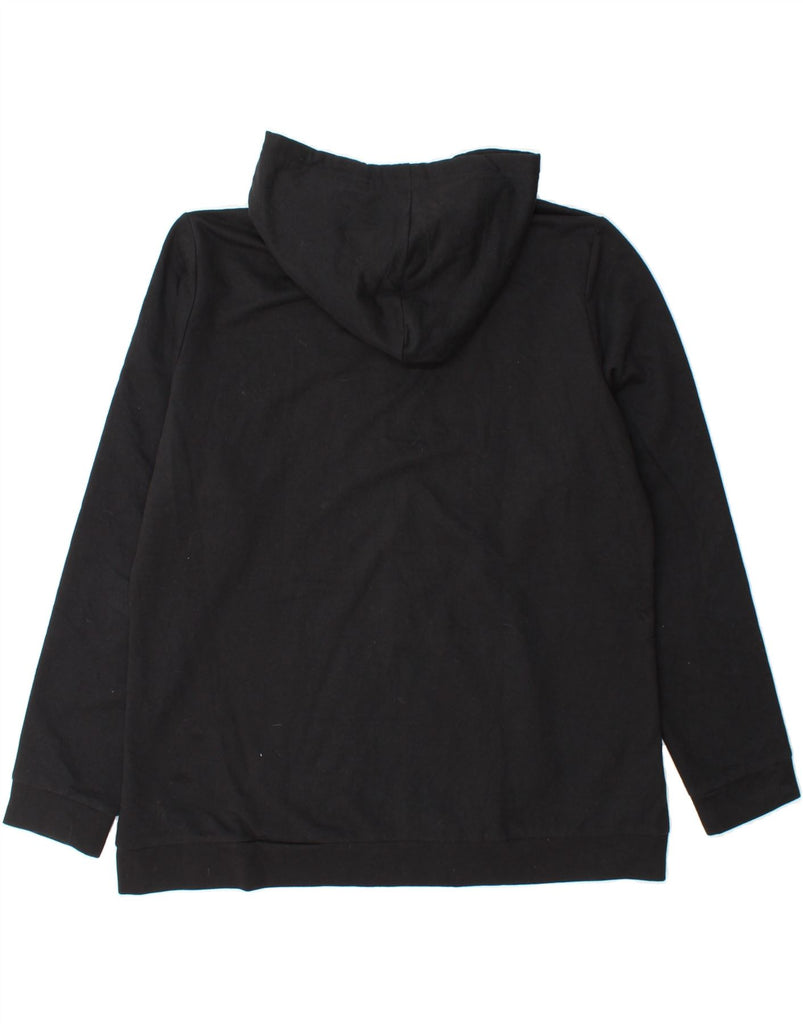 EDDIE BAUER Womens Zip Hoodie Sweater UK 18 XL Black Cotton Vintage Eddie Bauer and Second-Hand Eddie Bauer from Messina Hembry 