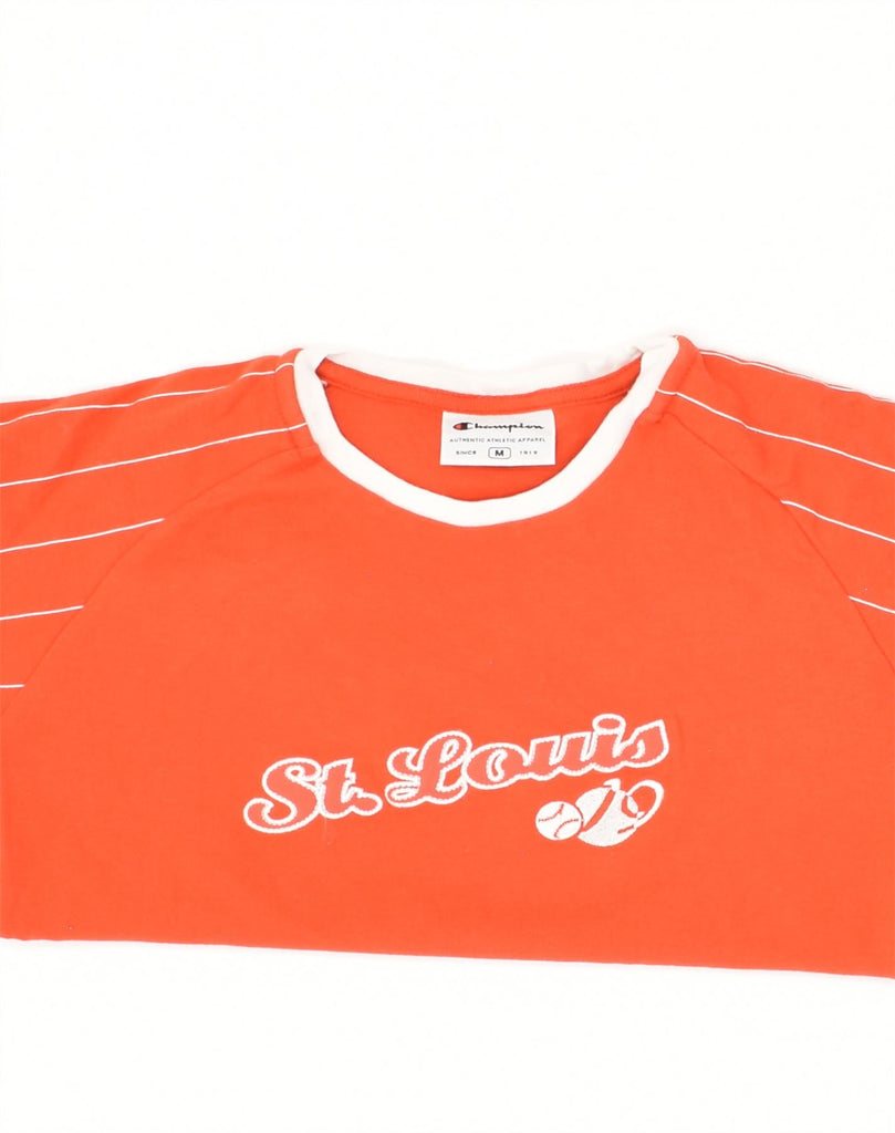 CHAMPION Girls Graphic Top Long Sleeve 7-8 Years Medium Orange Cotton | Vintage Champion | Thrift | Second-Hand Champion | Used Clothing | Messina Hembry 