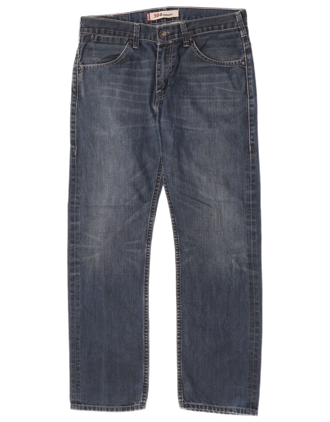 Levi's Mens 504 Straight Jeans W32 L27 Blue Cotton