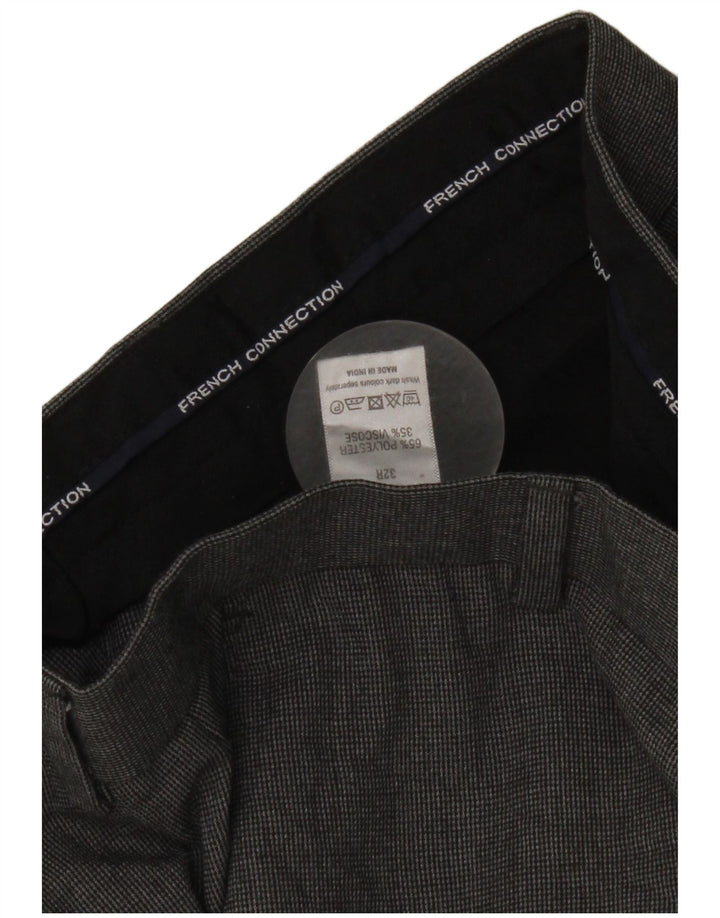 French Connection Mens Slim Suit Trousers W32 L30 Grey Polyester