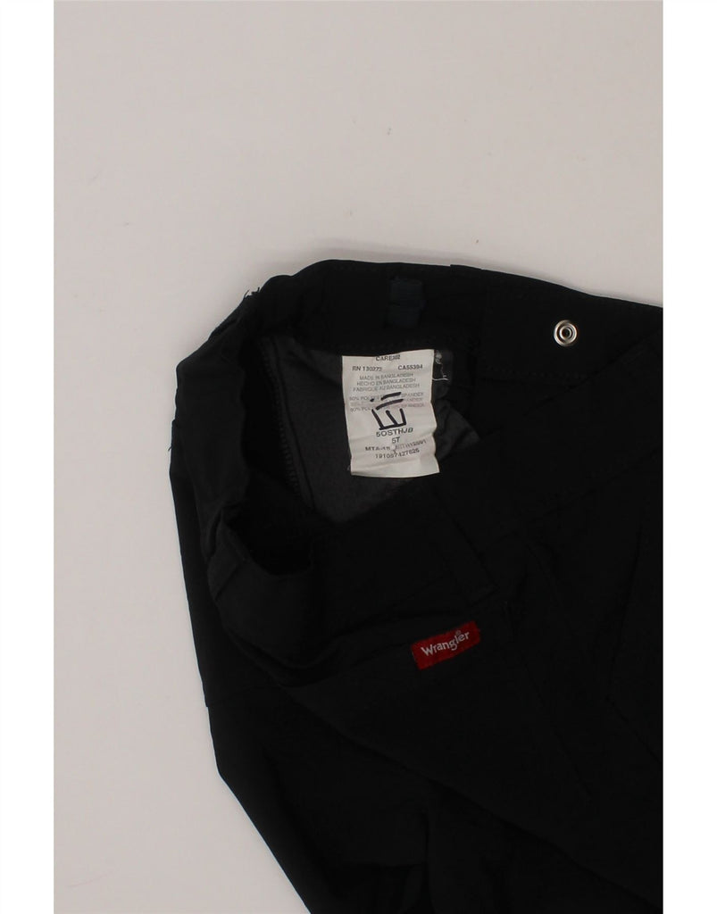 WRANGLER Boys Chino Shorts 4-5 Years W22  Black Polyester Vintage Wrangler and Second-Hand Wrangler from Messina Hembry 