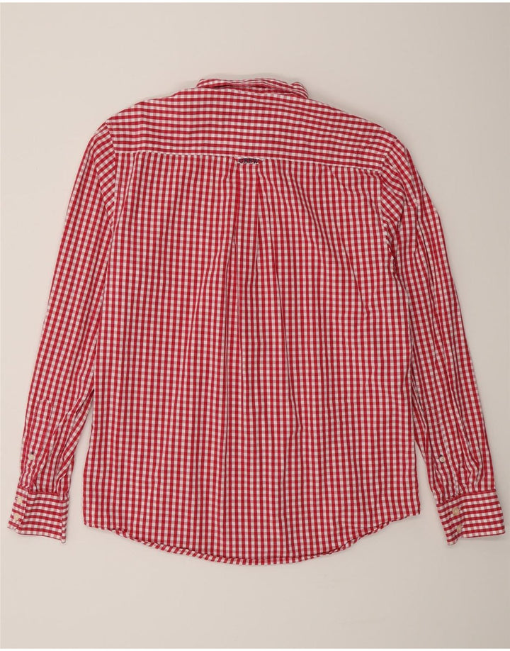 Crew Clothing Mens Classic Fit Shirt Medium Red Gingham Cotton