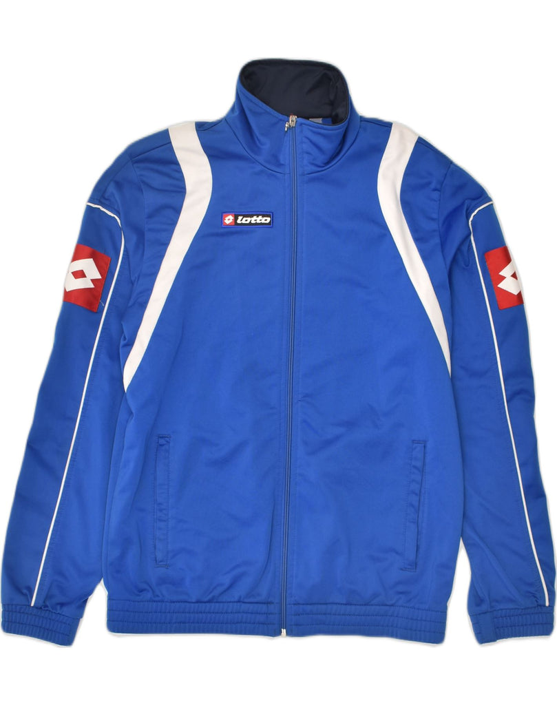 LOTTO Boys Graphic Tracksuit Top Jacket 15-16 Years XL Blue Colourblock | Vintage Lotto | Thrift | Second-Hand Lotto | Used Clothing | Messina Hembry 