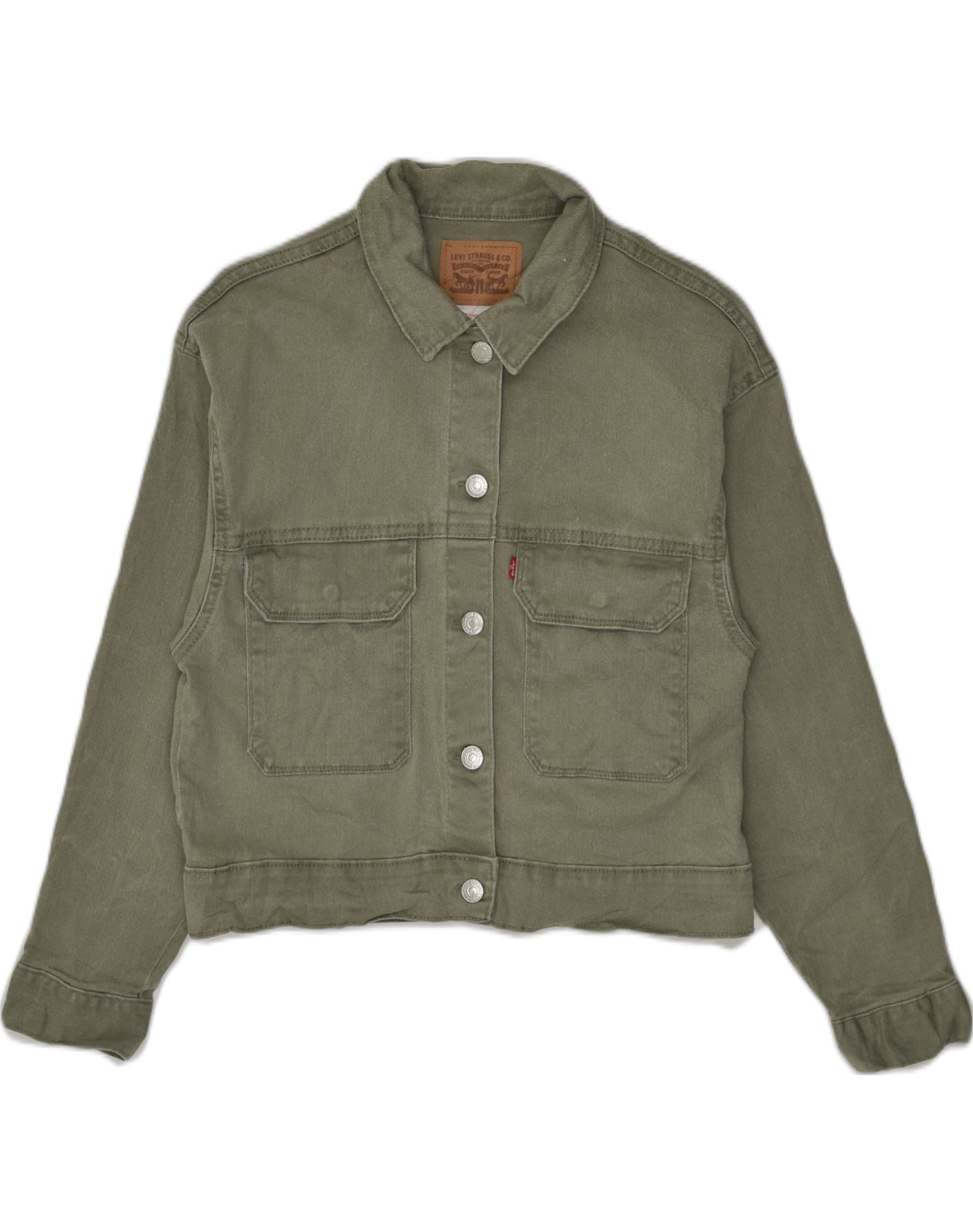 Levi's khaki denim best sale jacket