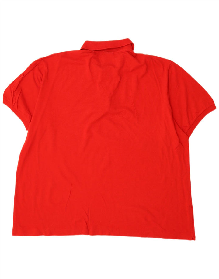 Lacoste Mens Polo Shirt Size 8 3XL Red Cotton
