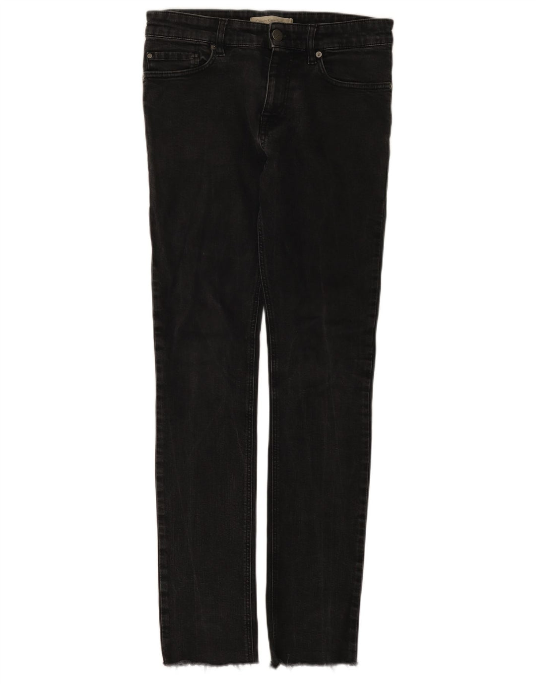 Calvin Klein Womens Slim Jeans W32 L34 Black Cotton