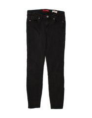 GUESS Womens Power Low Waist Skinny Jeans W30 L29 Black Rayon