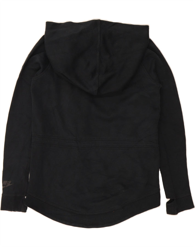 NIKE Womens Zip Hoodie Sweater UK 6 XS Black Cotton Vintage Nike and Second-Hand Nike from Messina Hembry 