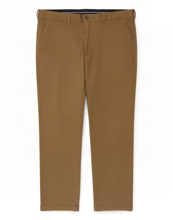 Marks & Spencer Mens Regular Fit Chino Trousers W42 L29 Beige Cotton