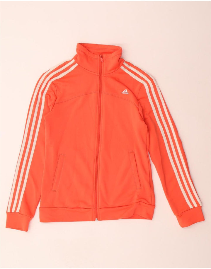ADIDAS Womens Climalite Tracksuit Top Jacket UK 8/10 Small Orange