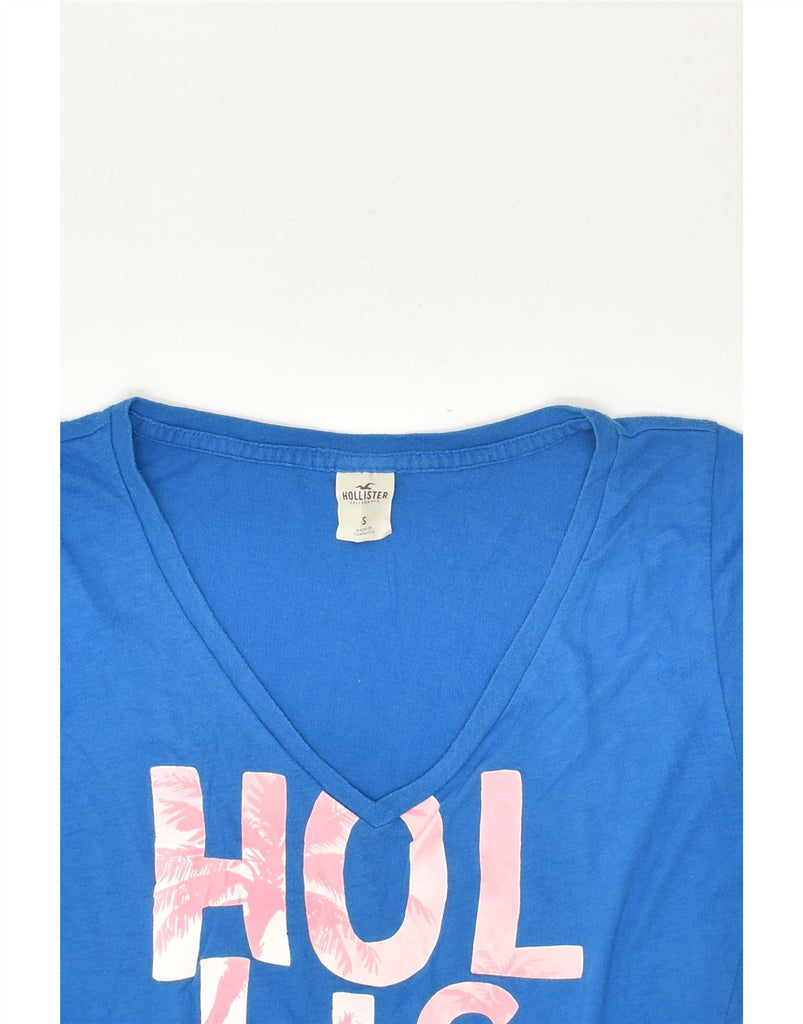 HOLLISTER Womens Graphic T-Shirt Top UK 10 Small Blue Cotton | Vintage Hollister | Thrift | Second-Hand Hollister | Used Clothing | Messina Hembry 